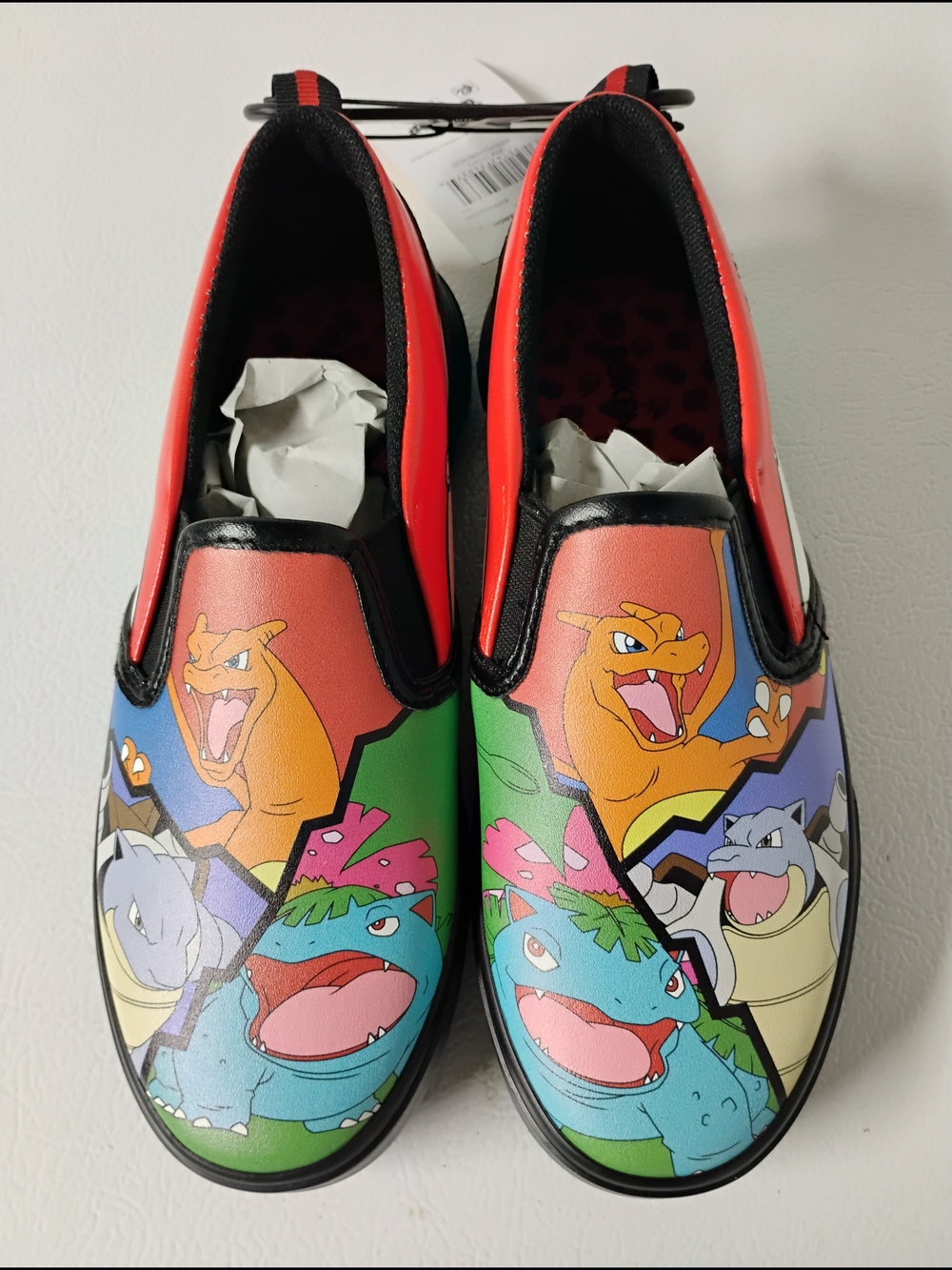 Pokemon Kids Slip-On Sneakers in Red, Green, Blue, Purple